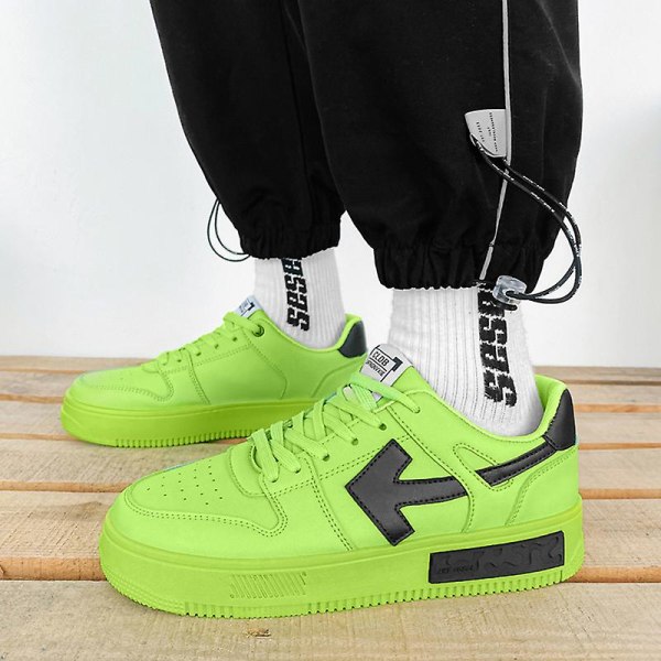 Casual för män Bekväma Sneakers Löparskor F073 Green 41