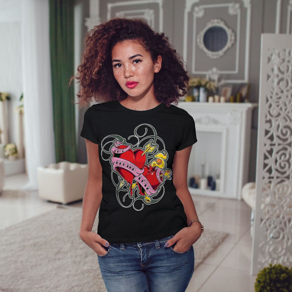 Ink Fected Love Women Blackt-shirt XL