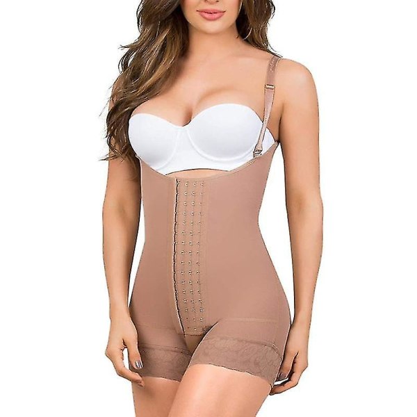 Lequeen Justerbar Kvinna Colombian Skims Bantning Gördlar Platt Mage Shapewear Slida Korsett Waist trainer Kroppsformare Pärmar 6205 Khaki XXL