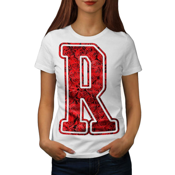 Bokstaven R Rose Fashion Women T-shirt L