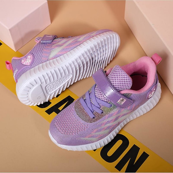 Sneakers för flickor Andas löparskor för barn Mode sportskor 3A8097 Purple 29