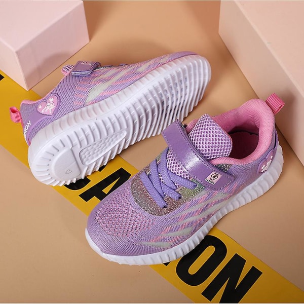 Sneakers för flickor Andas löparskor för barn Mode sportskor 3A8097 Purple 33