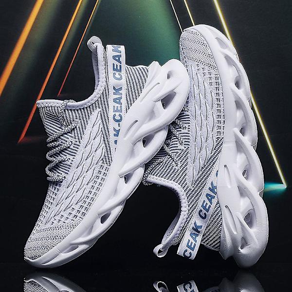 Herr Fly Weaving Sneakers Andas löparskor Mode Sportskor 3Al1023 White 40