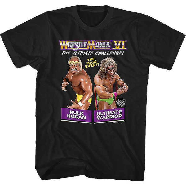 Wrestlemania Vi Hulk Hogan Vs Ultimate Warrior T-shirt S