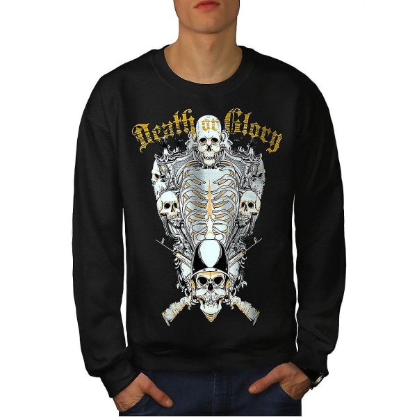 Glory Guns Dead Skull Män Blacksweatshirt | Wellcoda S