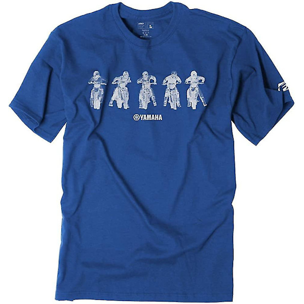 Factory Effex T-shirt för barn - Yamaha Lineup - Kungsblå (stor) L
