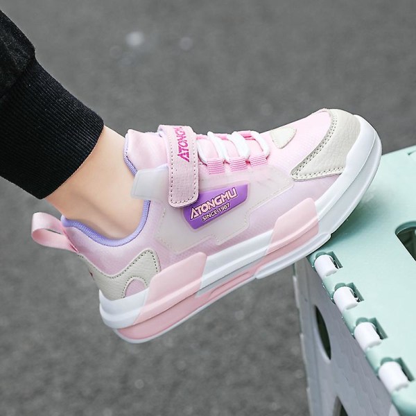 Kids Sneakers Andas löparskor Mode Sportskor 3A31213 Pink 38