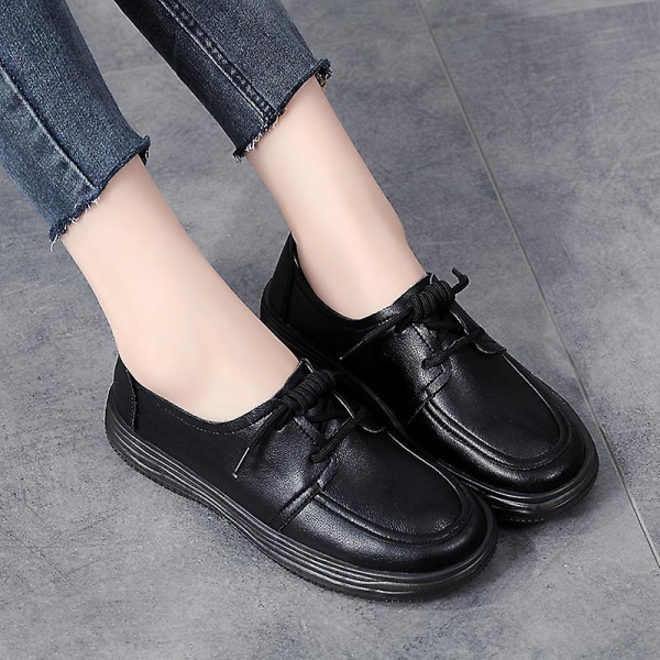Skinnskor för kvinnor Damskor Mode Casual Svarta körskor 982 Black 40