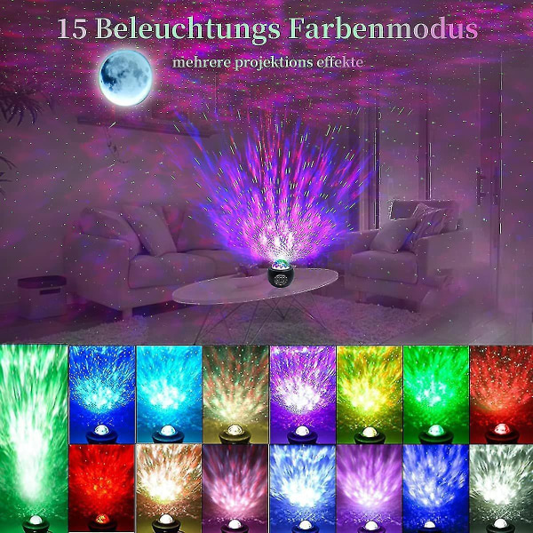 Starry Sky Projector Lamp Starry Sky Lamp Barnvetenskap Projektor Musik Present Atmosphere Lamp