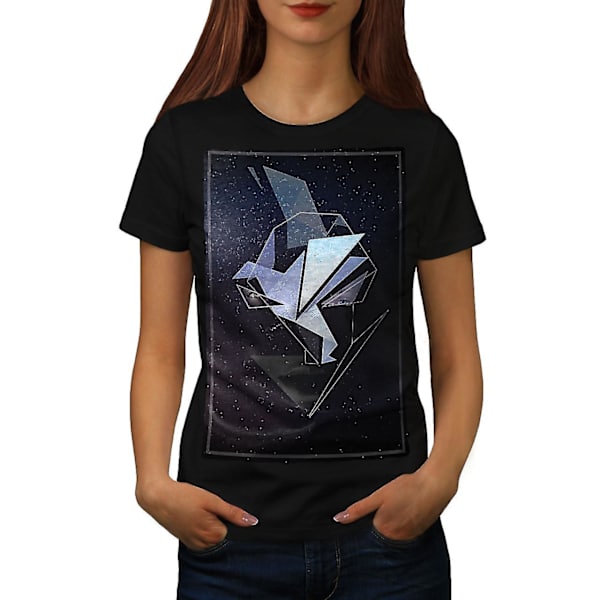 Origami Bird Women Blackt-shirt L