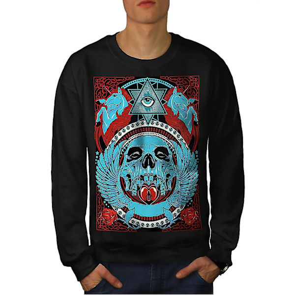 Triangle Angel Men Blacksweatshirt | Wellcoda M