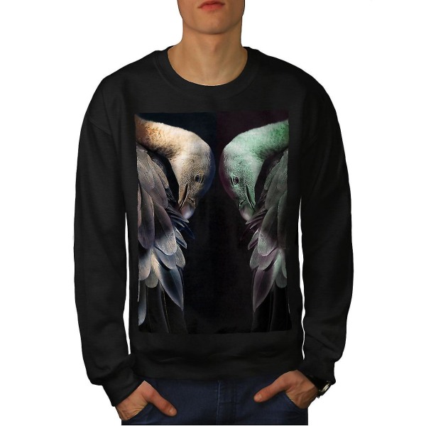 Struts Bird Art Animal Men Blacksweatshirt 3XL
