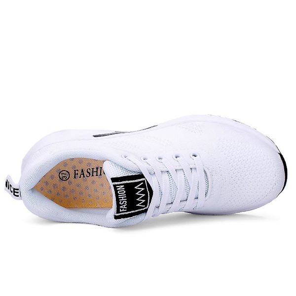 Air Cushion Sneakers för damer Shoes Damping Running Shoes 1727 White 38