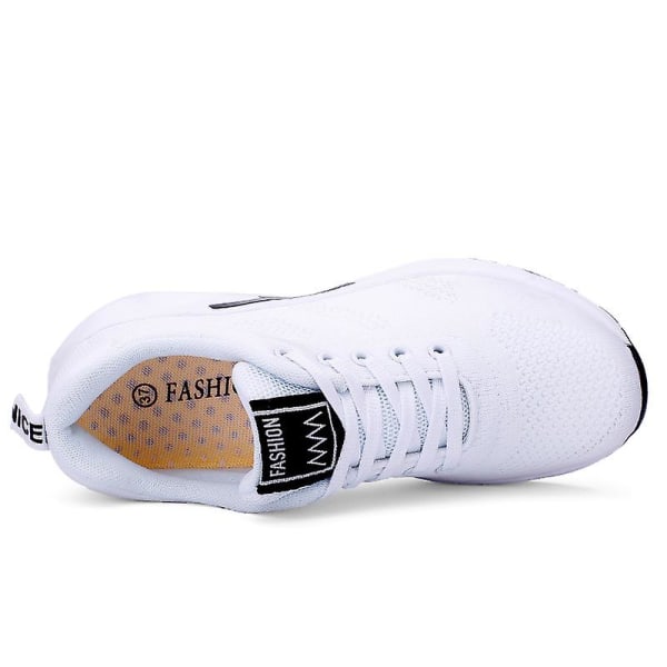 Air Cushion Sneakers för damer Shoes Damping Running Shoes 1727 White 40