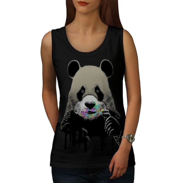 Söt Panda Sweets Animal Women Blacktank Top S