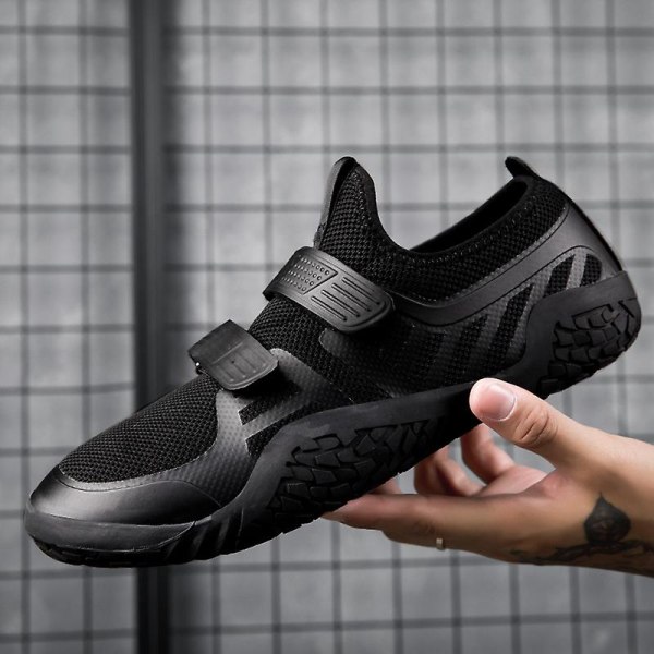 Tyngdlyftningsskor för män Andas Sneakers Löparskor 3A1053 Black 36