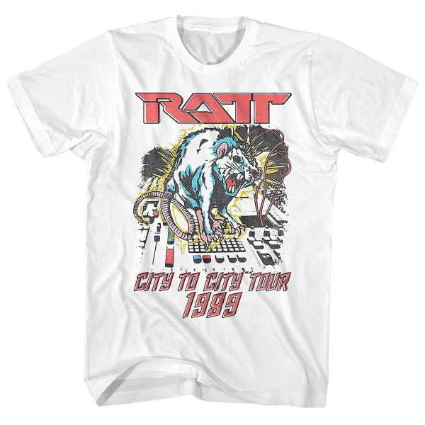 Ratt T-tröja City to City Tour â€?9 Ratt-skjorta White XXXL
