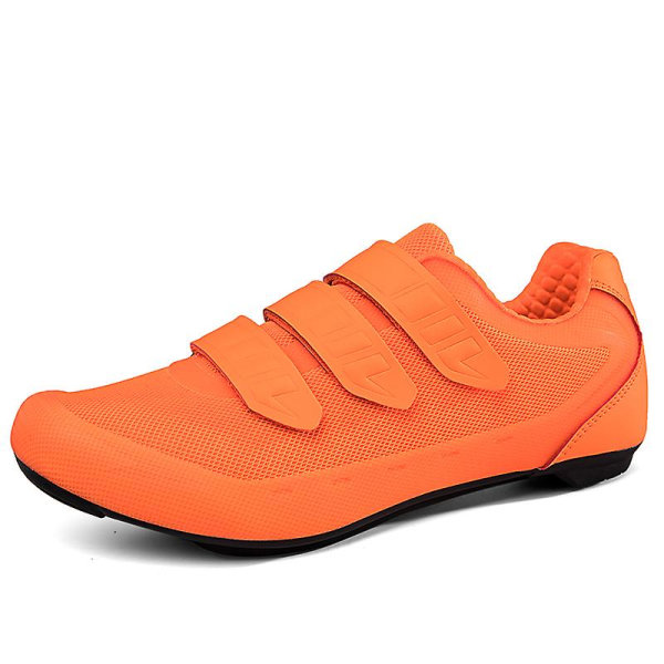 Cykel Sneaker Cleat Skor Herr Sport Dirt Road Bike Boots Speed Sneaker m85 Orange 43