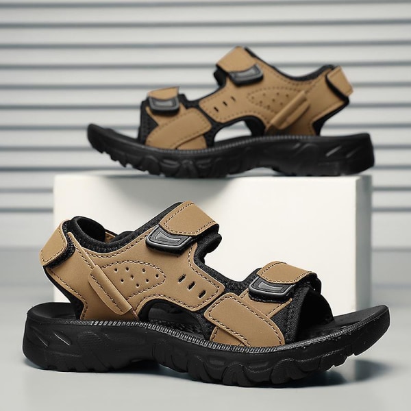 Pojkar Summer Outdoor Sandals Fisherman Sandals Lättvikts Sport Sandaler 3Ca7116 Khaki 34