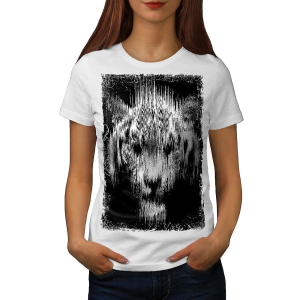 Shadow Ghost Tiger Whitet-shirt för kvinnor L