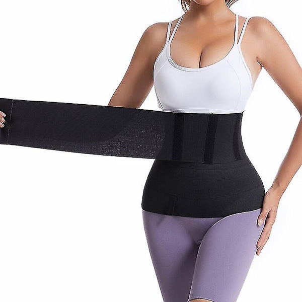 Waist trainer för kvinnor Snatch Me Up Bandage Wrap Lumbal Midjestöd Bälte Justerbar Mage Midje Wrap För Dam Allmänt, 13cm Uppgradering 3m