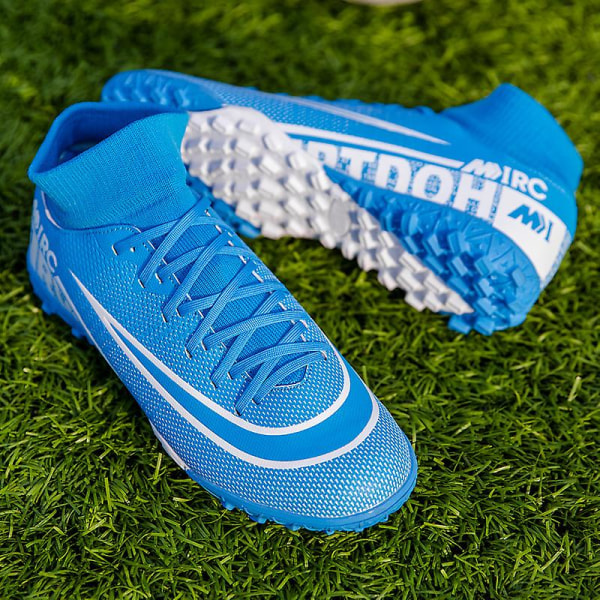 Fotbollsskor för herr, halkfria fotbollsskor, Gräs Fotbollssneakers Yj8508A Blue 35