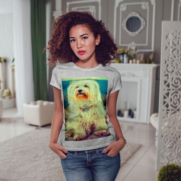 Havanese hund T-shirt för sällskapsdjur för kvinnor L