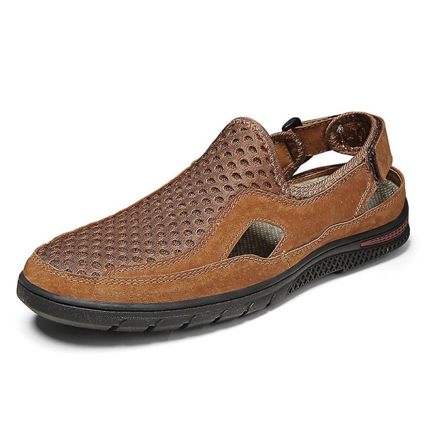 Herrskor Mesh sandaler Andas utomhus casual 6041 Brown 44