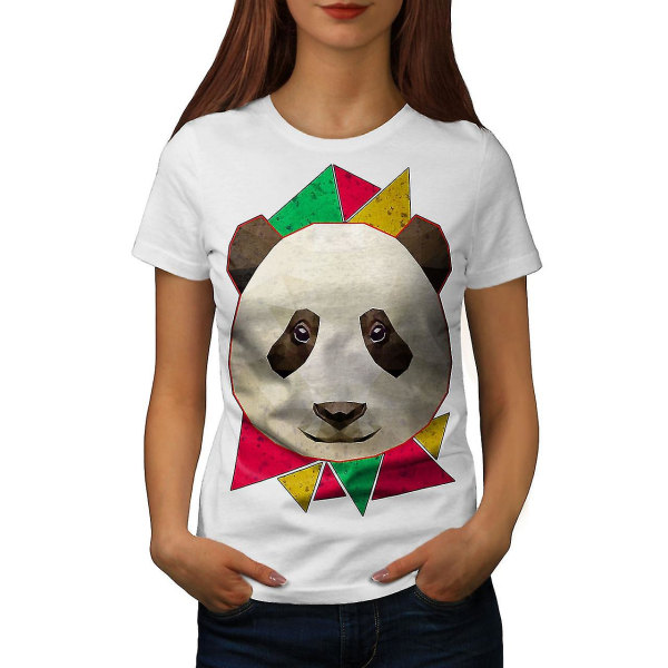 Geometrisk konst Panda T-shirt för kvinnor 3XL