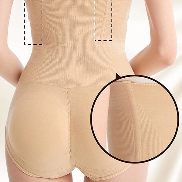 Kvinnors hög midja Fake Ass Butt Lifter Byxa Seamless Shapewear Hip Enhancer Booty Pad Push Up Underkläder Butt Butt Body Shaper,beige 02 M L1