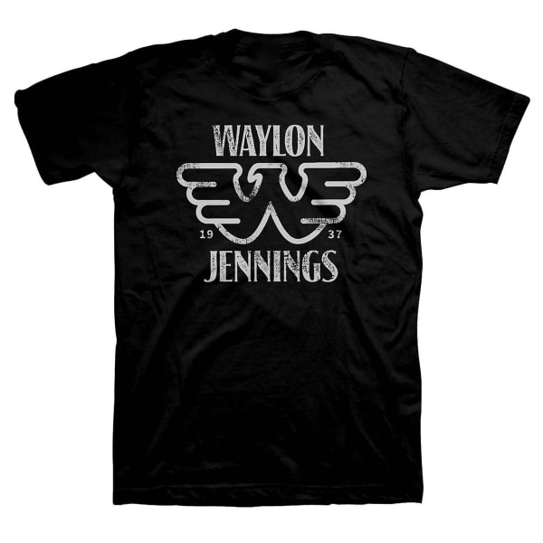 Waylon Jennings T-tröja Waylon Jennings Etablerad T-shirt Black M