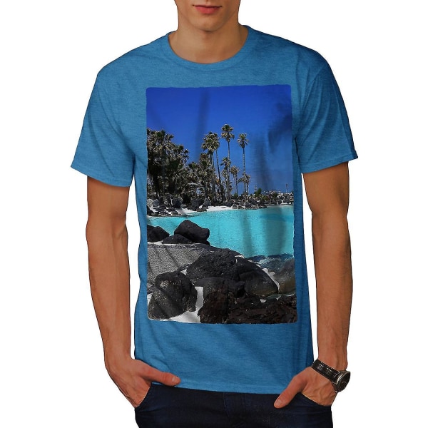 Sea Tropical Sky Men Royal T-shirt XL