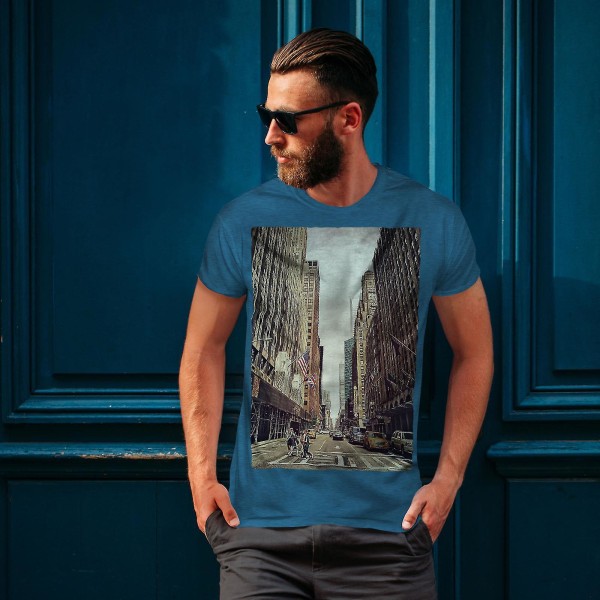 America Street Fashion Herr Royal Bluet-shirt L