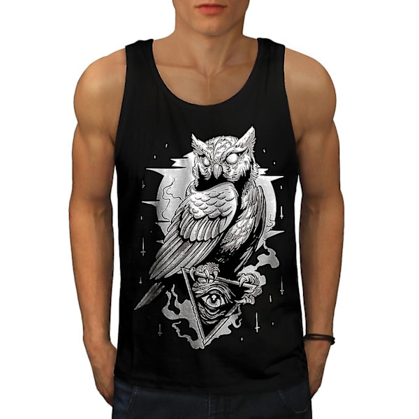 Triangle Owl Men Blacktank Top XL