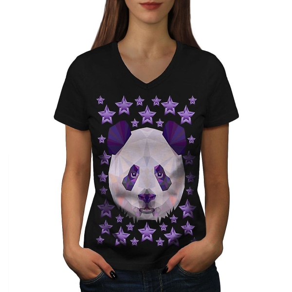 Panda Star Cute Animal Women T-shirt XL