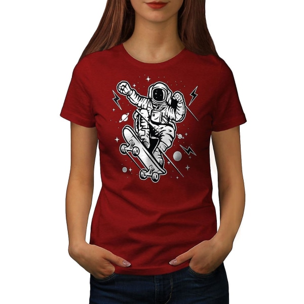 Space Man Kvinnor Röd T-shirt S