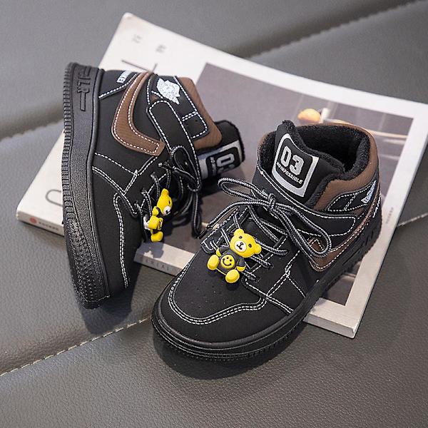 Sneakers för barn Andas Pojkar Flickor Skateboard Skor Löparskor 02 Black 34
