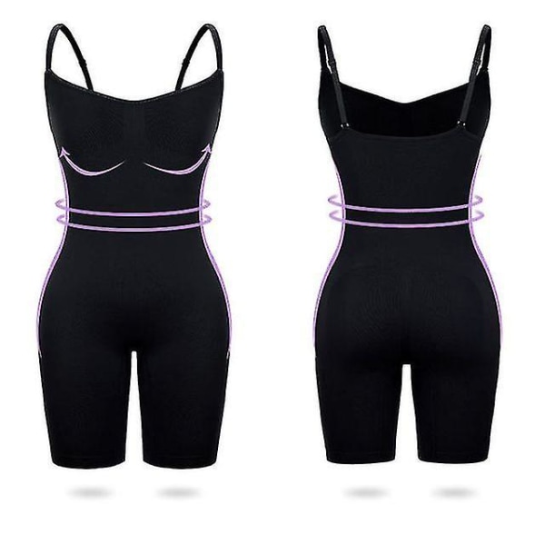 Bantningsbälte Magformare Korrigerande underkläder Waist trainer Kroppsformare Shapewear Butt Lifter Reductive Strip Kvinna,svart M L
