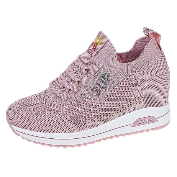 Casual för kvinnor Andas Loafers Mode Höjdökande skor 2Dkhs-3A Pink 39