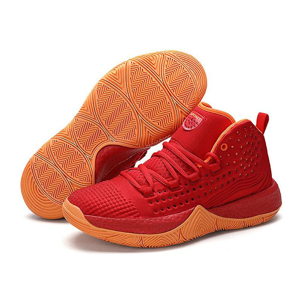 Basketskor för män Andas halkfria sportlöparsneakers F13 Red 40