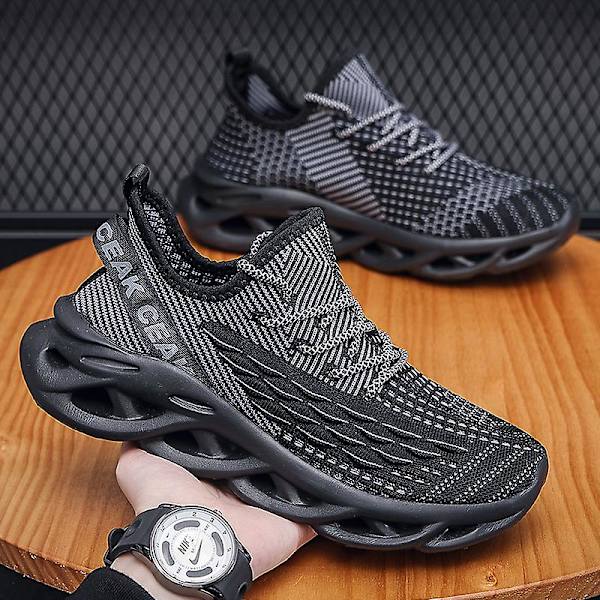 Herr Fly Weaving Sneakers Andas löparskor Mode Sportskor 3Al1023 Black 41
