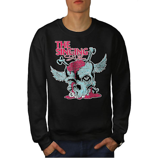 Singing Soul Brain Skull Men Sweatshirt M