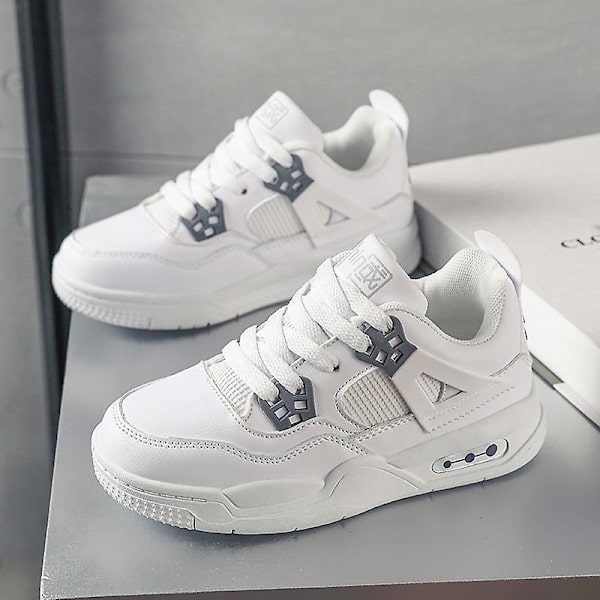 Barn Sneakers Andas Pojkar Flickor Skateboard Skor Löparskor Yj999 White 32