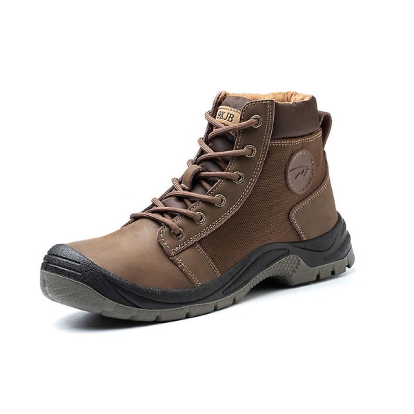 Sneakers för män Andas lättviktsstålstå Säkerhetsarbetsskor 2Dzs009 Brown 40