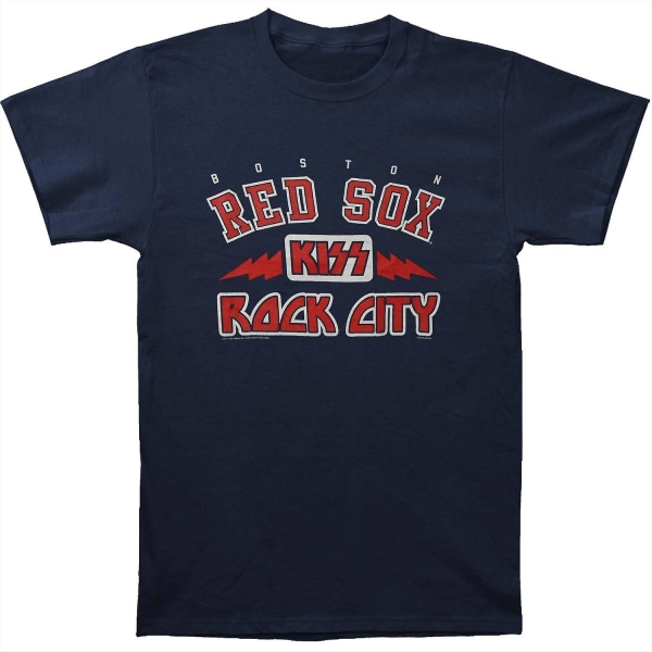 KISS Boston Red Sox Baseball Rock City T-shirt S