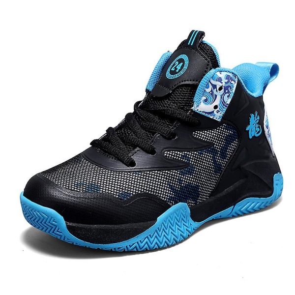 Pojkar Flickor Basketskor Mode Halkfria sneakers Andas Sportskor för barn 2Ly028 BlackBlue 36