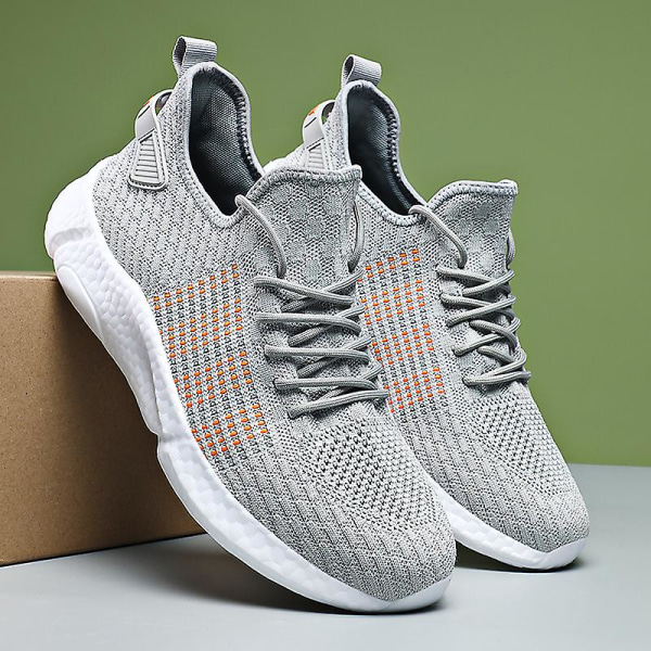 Lätta modesneakers för löpning för män 9067 Gray 44
