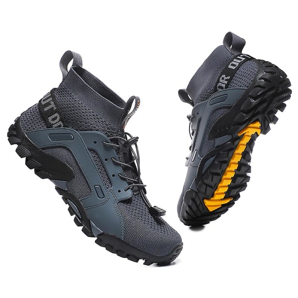 Vandringsskor för män Trailrunning Skor Halksäkra Fitness Promenad Jogging Sneakers 3Cw25 Gray 43