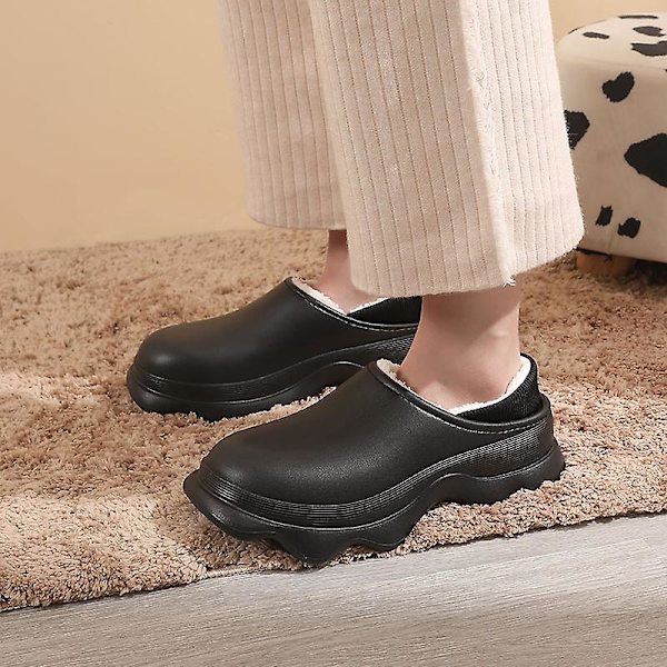 Dambomullstolfflor Modesandaler Utomhus Halkfria inomhusskor Yj2024 Black 40-41