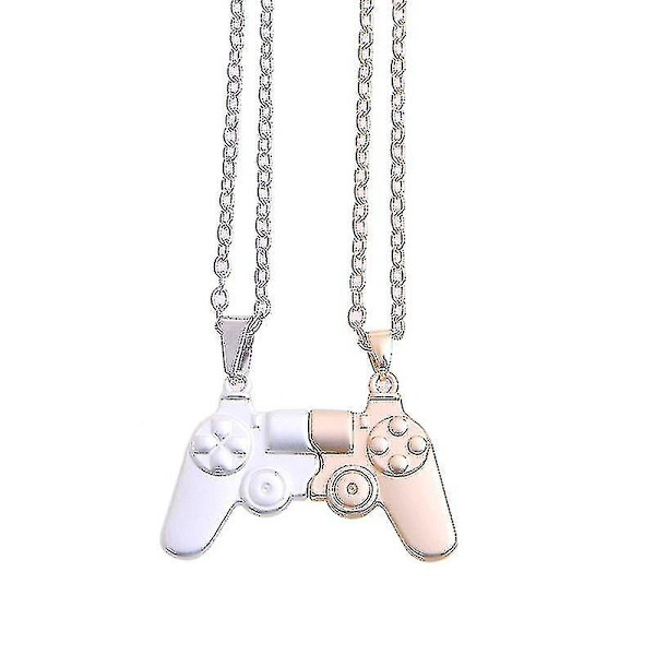 2 st Game Controller Par Halsband Magnet Matchande Halsband För Kvinnor Män D